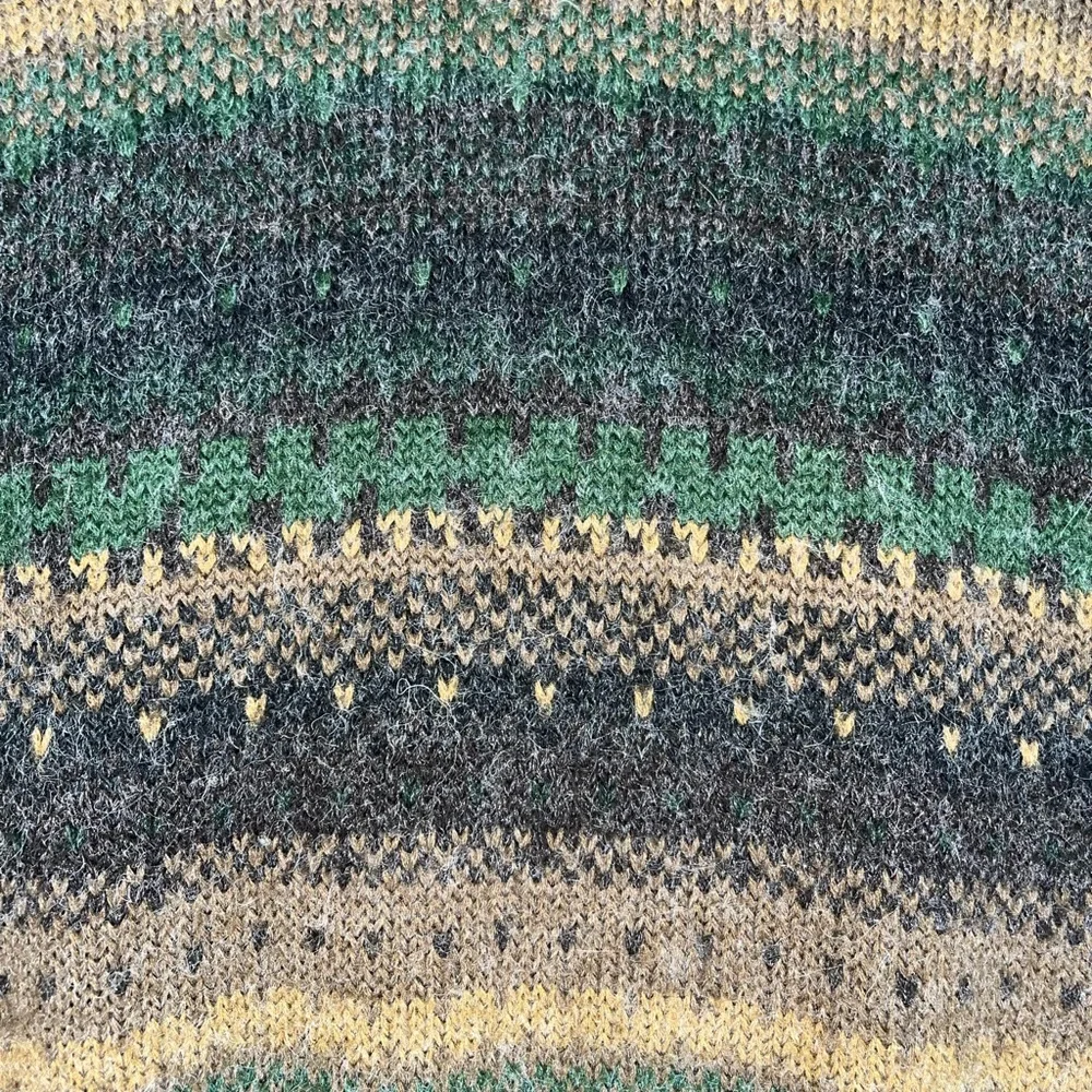 Le Tigre Men's Crewneck Sweater - Green, Brown, Black - Picture 6 of 7